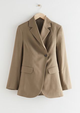& Other Stories + Fitted Single Breasted Overlap Blazer