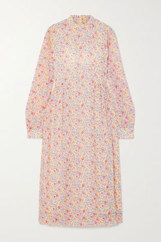 Ganni + Floral-Print Georgette Midi Dress