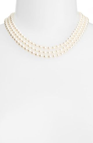 Nadri + Multistrand Imitation Pearl Necklace