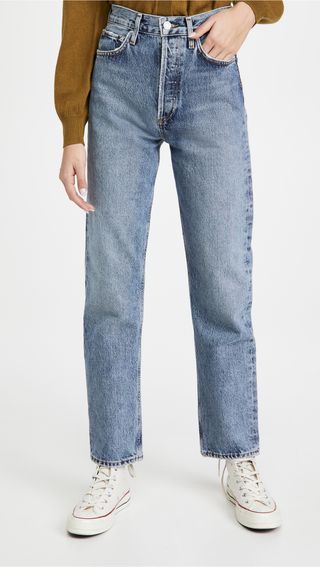 Agolde + 90’s Pinch Waist High Rise Straight Jeans