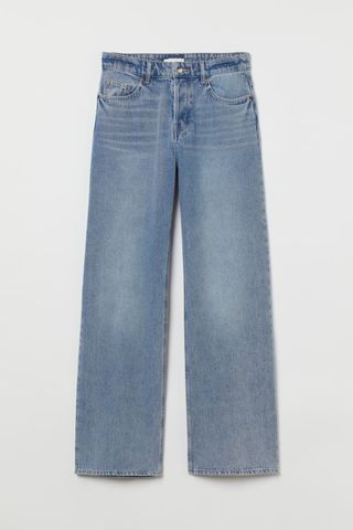H&M + Wide High Jeans