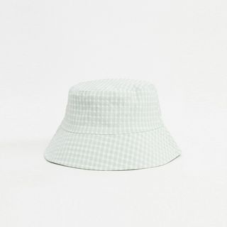 ASOS Design + Turn Back Bucket Hat in Gingham