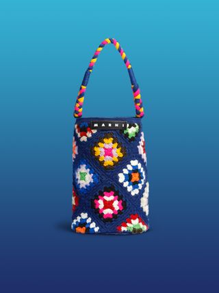 Marni Market + Large Blue Multicoloured Crochet