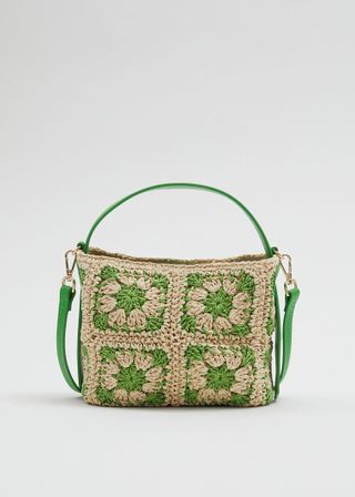 & Other Stories + Leather Trimmed Crochet Bag