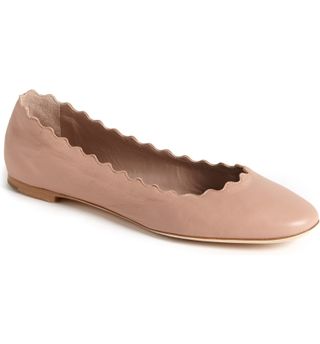 Chloé + Lauren Scalloped Ballet Flats