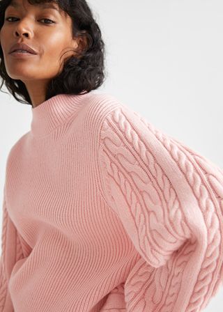 & Other Stories + Boxy Cable Knit Sweater