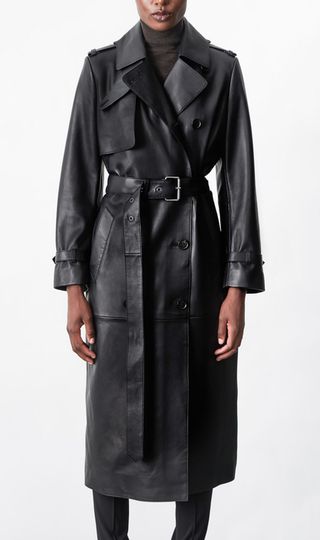 Mackage + Gael Leather Trench Coat With Belt