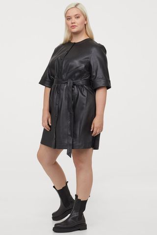 H&M+ + Faux Leather Dress
