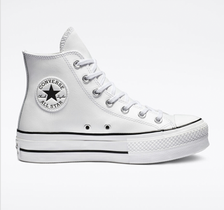 Converse + Clean Leather Platform Chuck Taylor All Star in White