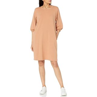 The Drop + Estelle Puff Sleeve French Terry Sweatshirt Mini Dress