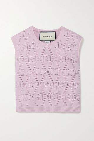 Gucci + Pointelle-Knit Wool Vest
