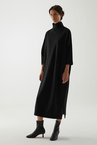 Cos + Merino Wool Roll-Neck Knitted Maxi Dress