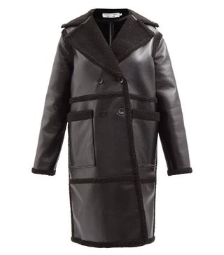 Proenza Schouler White Label + Reversible Sherpa Fleece-Lined Faux-Leather Coat