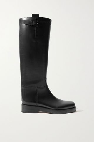 Ann Demeulemeester + Buckled Leather Knee Boots