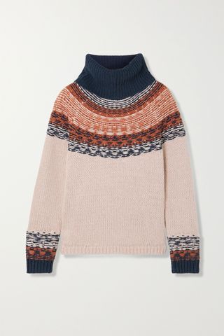 Madewell + Senya Fair Isle Cotton-Blend Turtleneck Sweater