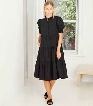 Who What Wear x Target + Puff Sleeve Tiered Babydoll Dress