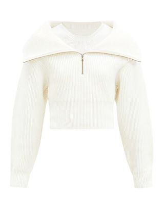 Jacquemus + Risoul Half-Zip Ribbed Wool Sweater
