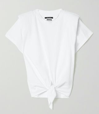 Isabel Marant + Belita Tie-Front Cotton T-Shirt