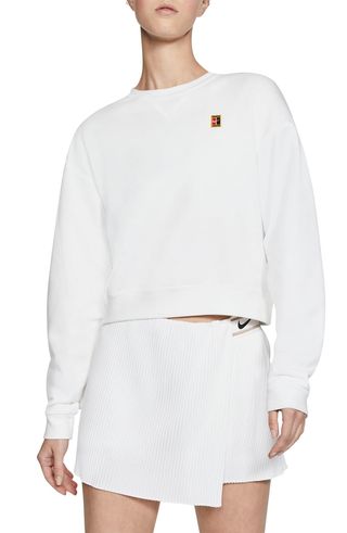 Nike + Court Heritage Crop Tennis Sweatshirt