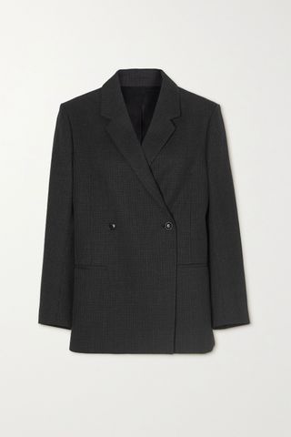 Totême + Loreo Double-Breasted Checked Wool-Tweed Blazer