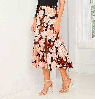 Who What Wear x Target + Floral Print Midi Slip Skirt