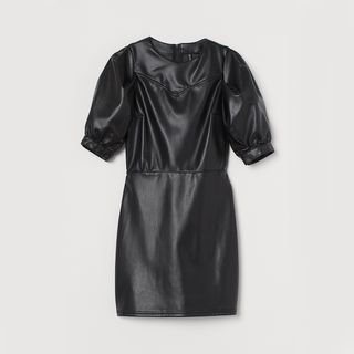 H&M + Faux Leather Dress