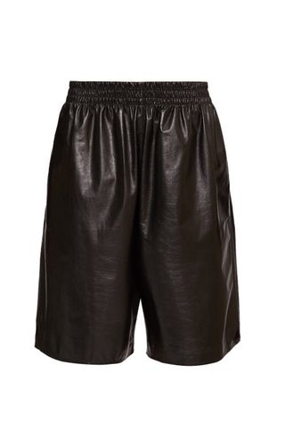 Bottega Veneta + Elasticated-Waist Leather Shorts