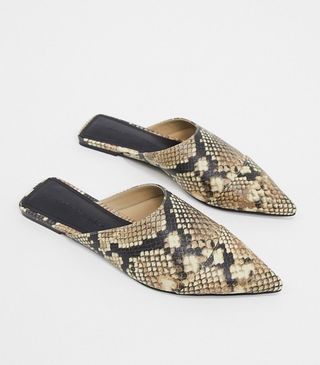 Who What Wear + Who What Wear Davidson Slip on Mule Shoes in Snake