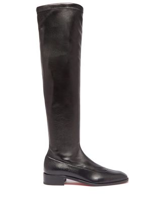 Christian Louboutin + Theophila Over-the-Knee Leather Boots