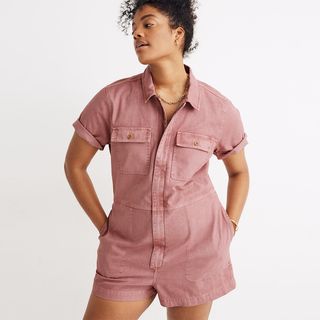 Madewell + Garment-Dyed Coverall Romper