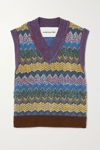 Andersson Bell + Crochet-Knit Vest