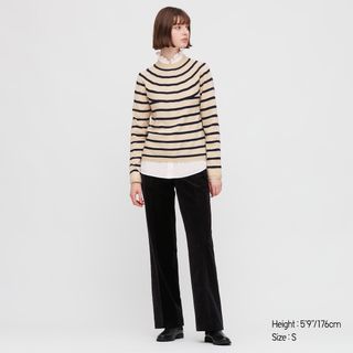 Uniqlo + x Ines De La Fressange 3D Knit Extra Fine Merino Striped Sweater