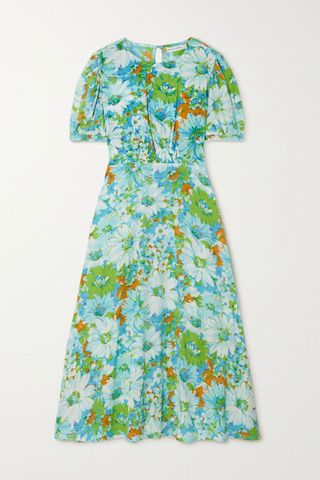 Faithfull the Brand + + Net Sustain Beline Smocked Floral-Print Crepe Midi Dress
