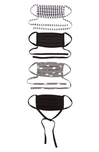 Nordstrom + 4-Pack Adult Pleated Knit Face Masks