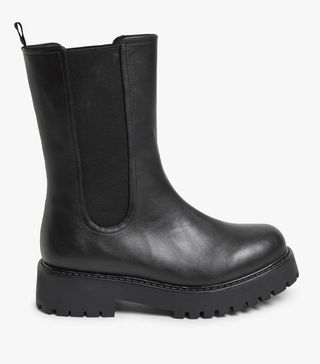 Monki + Faux leather ankle boots