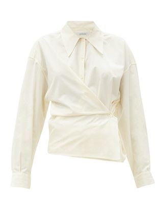 Lemaire + Cotton-Poplin Wraparound Shirt