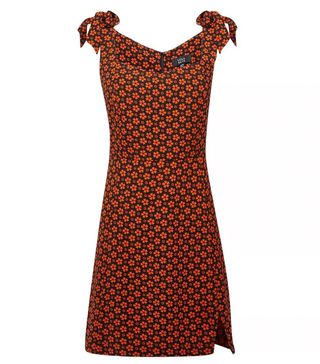 Dorothy Perkins + Lola Skye Multi Colour Floral Print Shoulder Bow Dress