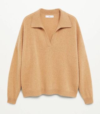 Mango + Cashmere Polo Style Sweater