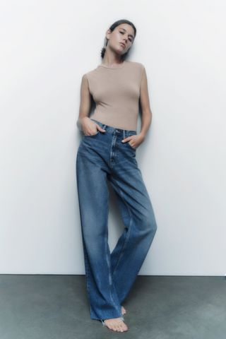 Zara + ZW The Wide-Leg Full-Length Jeans