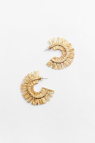 Zara + Flat Hoop Earrings