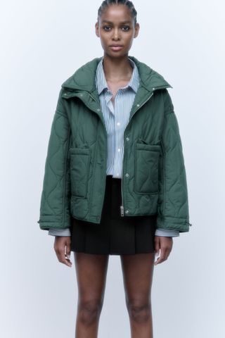 Zara + Short Puffer Jacket