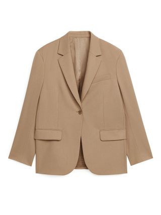 ARKET + Oversized Wool Hopsack Blazer