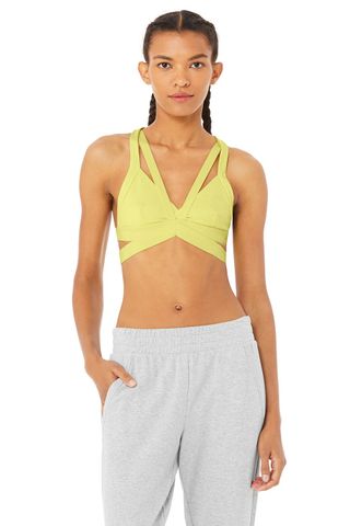 Alo Yoga + Nadi Bra in Neon Shock Yellow