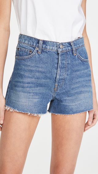 Reformation + Dixie High Rise Jean Shorts