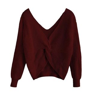 Zaful + V-Neck Sweater