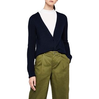 Meraki + Chunky Wool-Blend Ribbed Cardigan Sweater