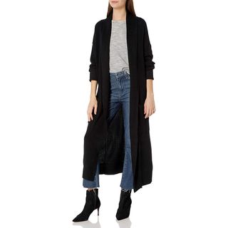 Cable Stitch + Open Placket Long Cardigan