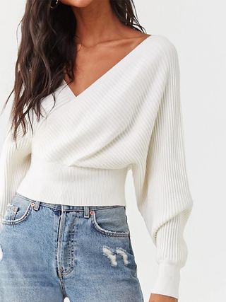 Forever 21 + Ribbed Surplice Sweater