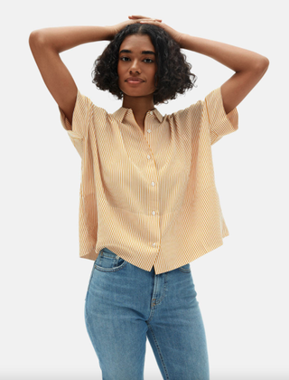 Everlane + The Clean Silk Short-Sleeve Square Shirt
