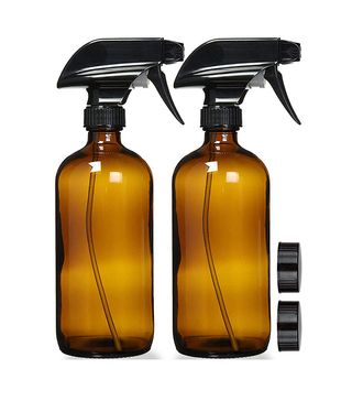 Sally's Organics + Empty Amber Glass Spray Bottles with Labels (2 Pack)